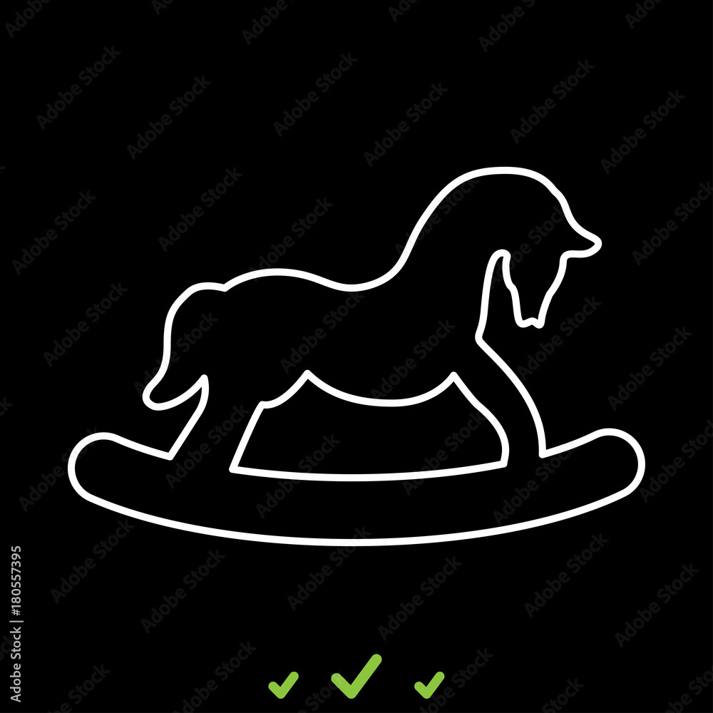 Toy horse it is white icon . Toy horse it is white icon .