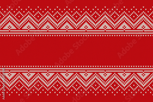 Christmas Design Knitted Background with a Place for Text. Wool Knit Texture Imitation