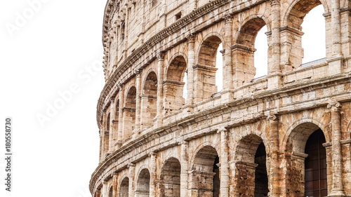 Canvas-taulu Colosseum isolated on white.