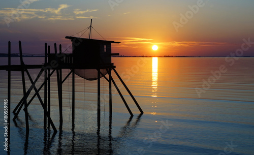 coucher de soleil sur l'île d'Oléron photo