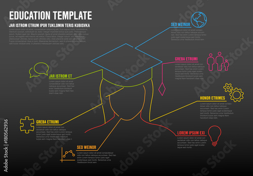 School education Infographic template