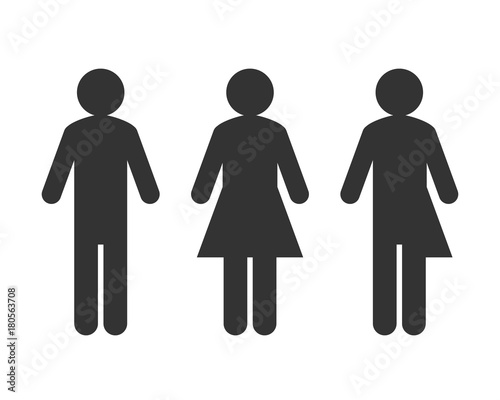 Transgender or unisex pictogram concept photo