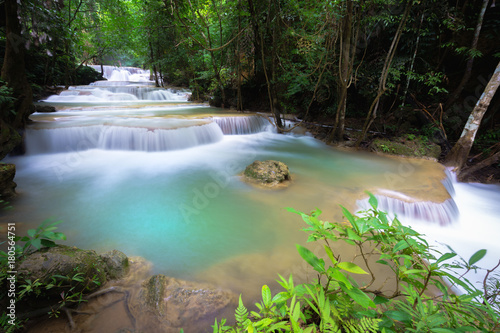Hua mea khamin water falls in Erawan National Park, Kanchanaburi, Thailand