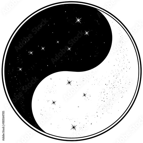 фотографія yin yang with Big Dipper and Southern Cross