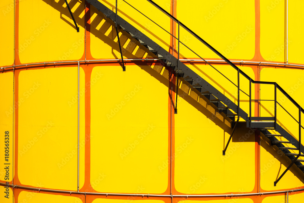 Yellow cistern and steps