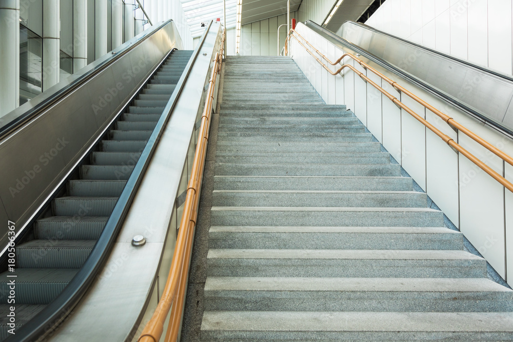 Detail staircase in subway