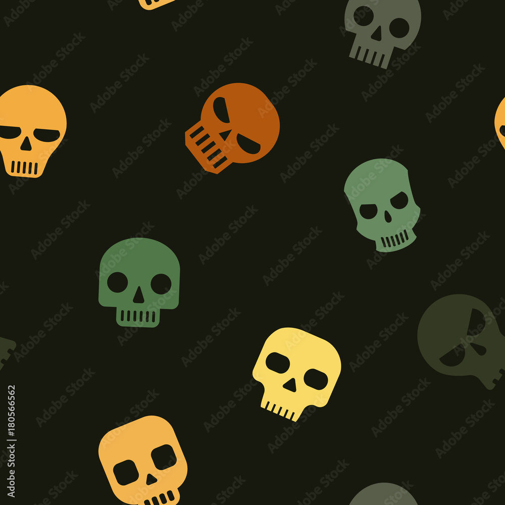 Seamless pattern with skulls for your design Seamless pattern with skulls for your design