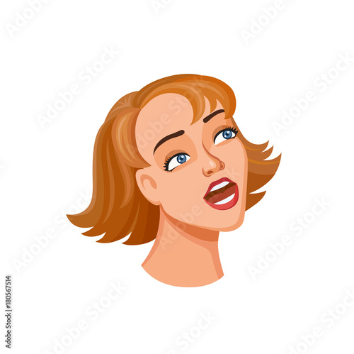 Young woman head