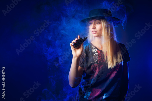 The girl is a blond Vaper. ...