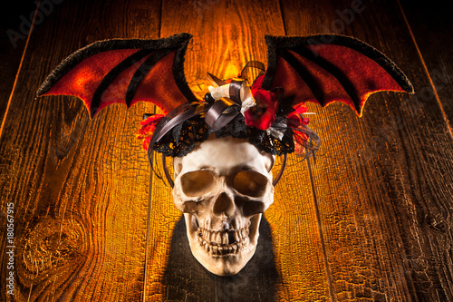 Skull with wings. Holiday H...