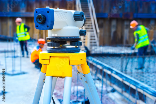Theodolite at the construct...