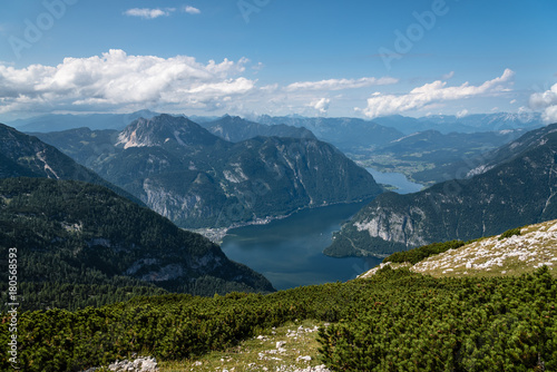 Scenic view of alps mountains a sunny day © jjfarq