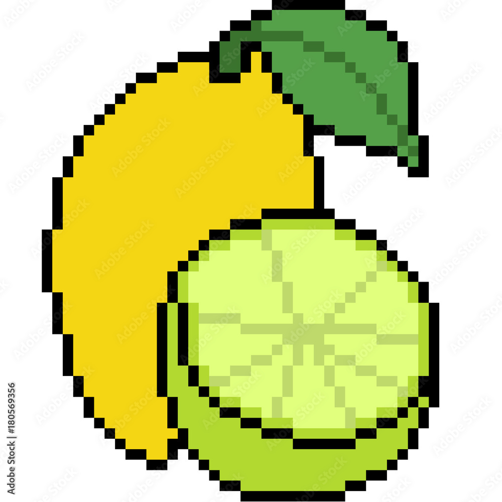 Obraz premium vector pixel art fruit