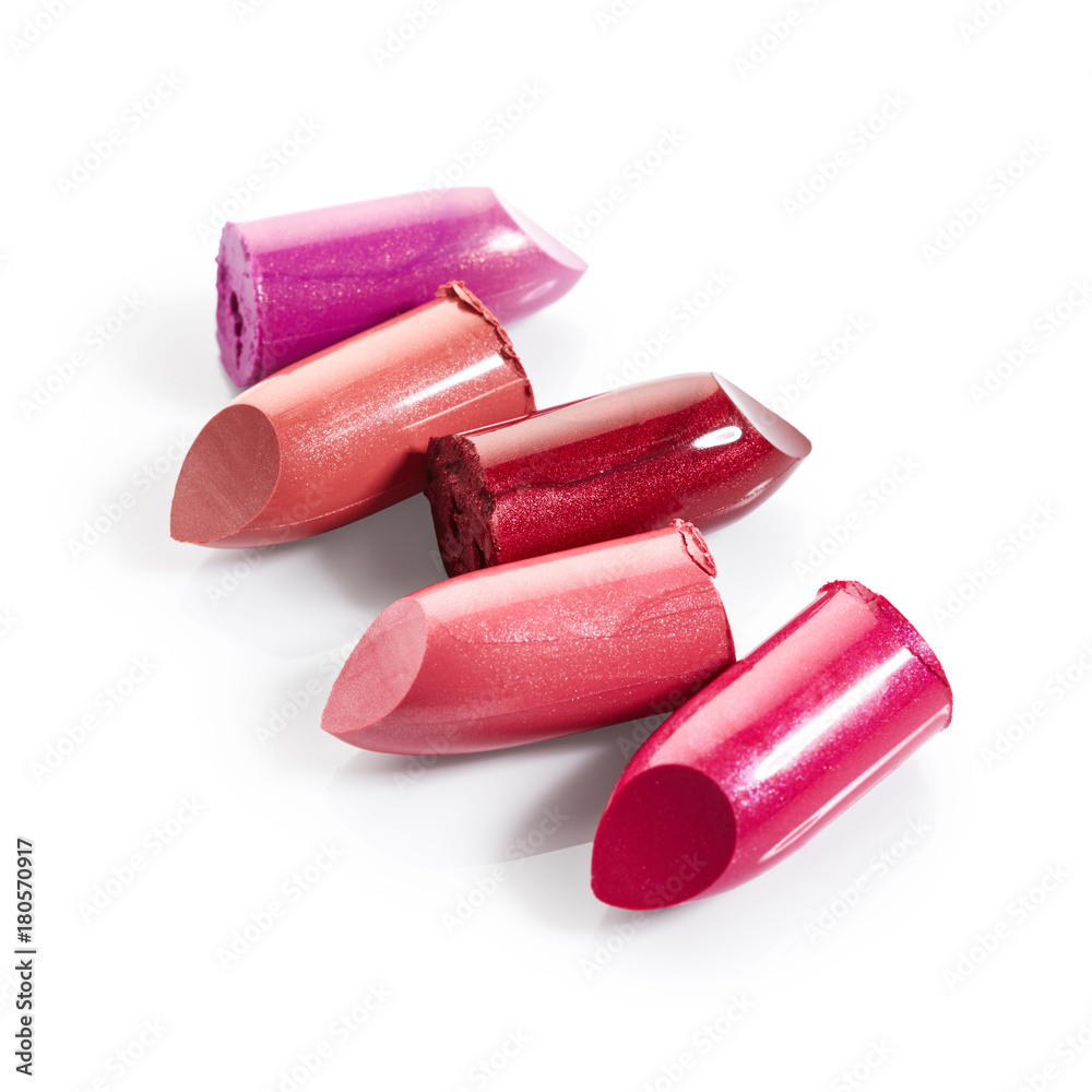 Lipsticks isolated on white background Lipsticks isolated on white background