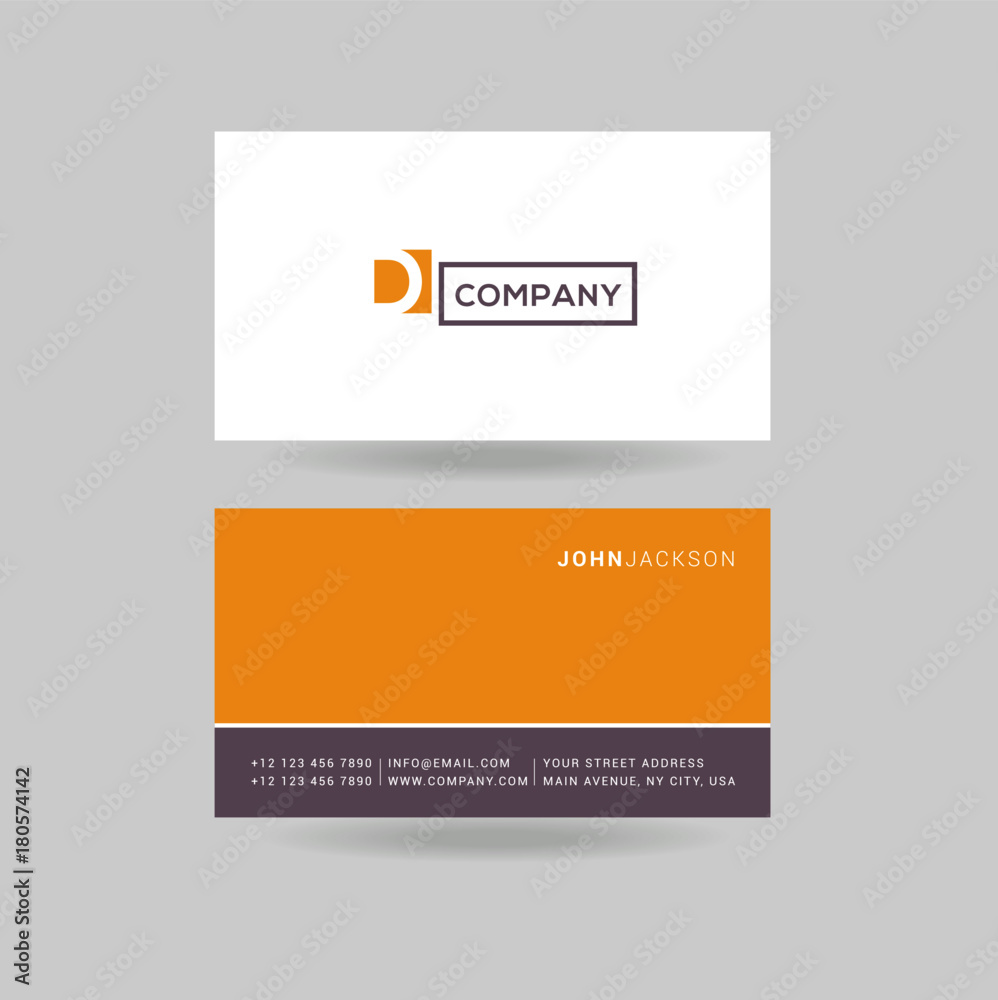 Letter D Logo Icon with Business Card Template Vector.