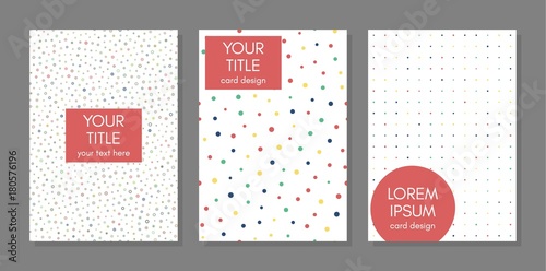 Collection of creative universal covers. Beautiful backgrounds. Applicable for banner, card, cover, placard, brochure. Vector template. Isolated.