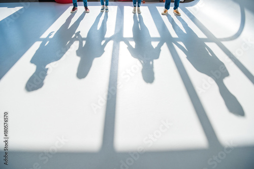 people and shadows