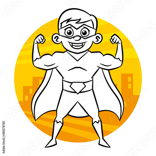 Superhero Coloring page
