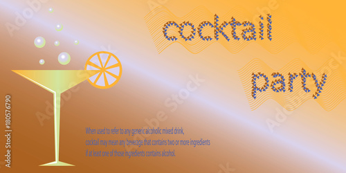 cocktail party in brownish yellow tones