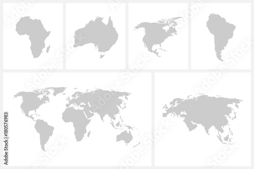 vector world map - green design