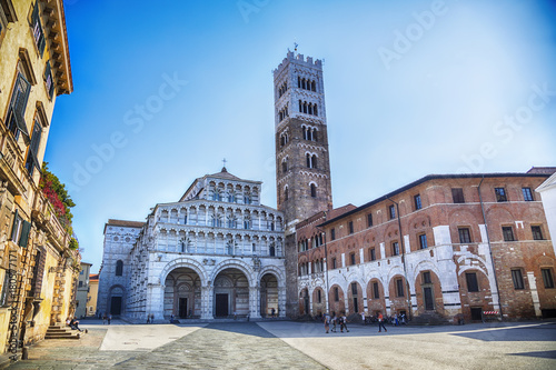 square of Lucca Cathedral, Italy