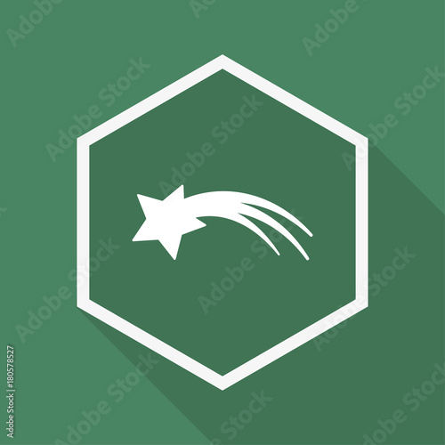 Polygon Button mit Schatten - Sternschnuppe