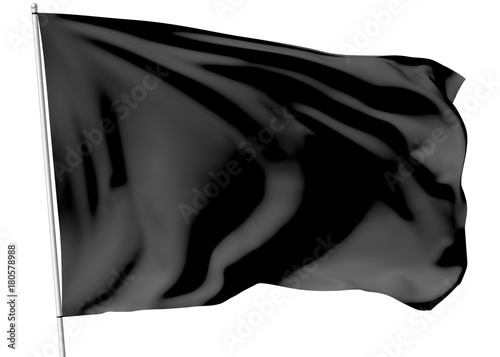 Bild auf Leinwand Black flag on flagpole