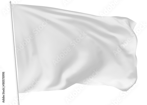 White flag on flagpole photo