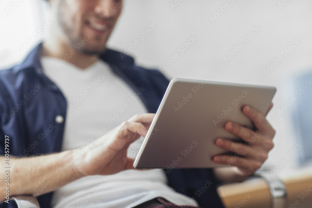 Man Using Tablet Man Using Tablet