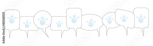 Sprechblasen - Schneemann