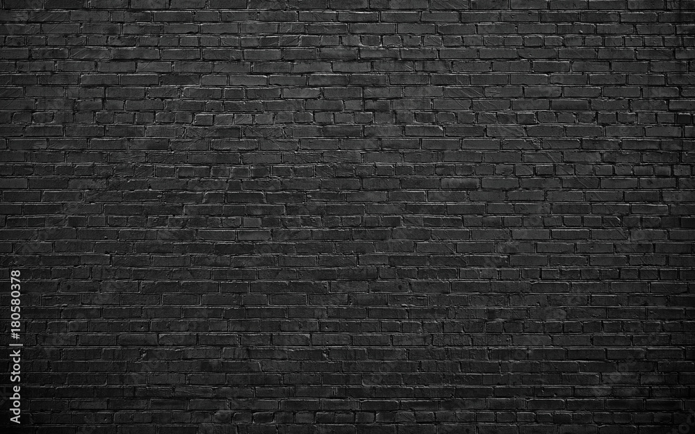 Naklejka premium czarny mur z cegły, tło cegły dla projektu