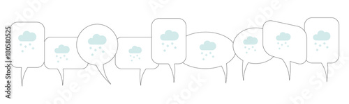 Sprechblasen - Schnee - Wolke Wetter