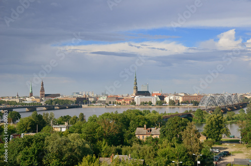 Latvian capital Riga from above