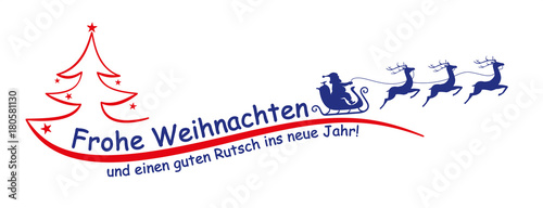 Weihnachtsbaum Schwung mit Neujahrsgruß