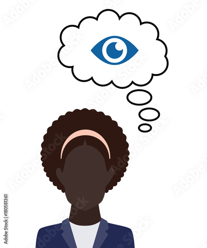 Person denkt an Auge