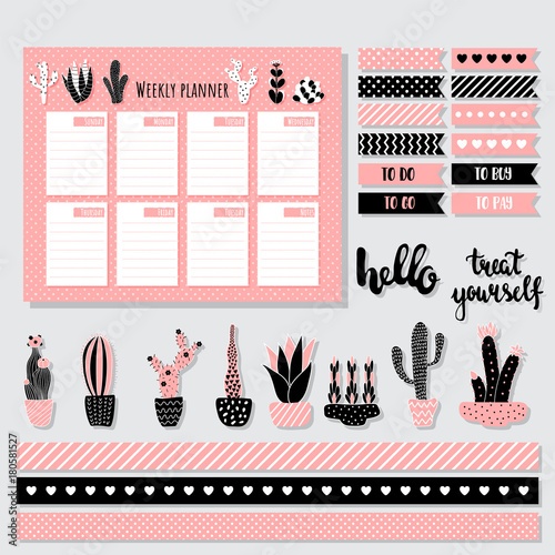 cacti weekly planner