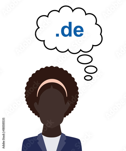 Person denkt an Domain