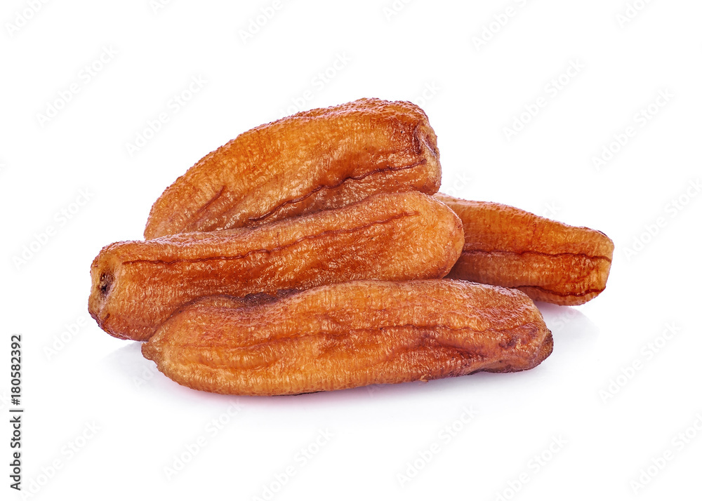 Dried bananas ,Dried fruit, Dried sweet isolated on white background Dried bananas ,Dried fruit, Dried sweet isolated on white background