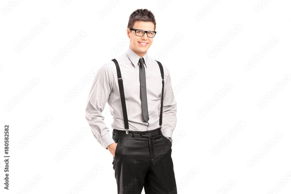 Fototapeta premium Handsome young man in stylish clothes