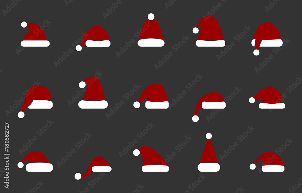 Weihnachtsmütze Iconset - Rot/Weiss Weihnachtsmütze Iconset - Rot/Weiss
