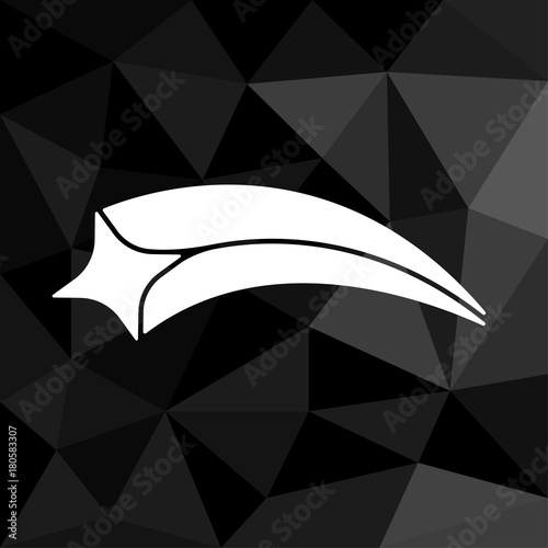 Weihnachtsstern - Icon mit geometrischem Hintergrund schwarz
