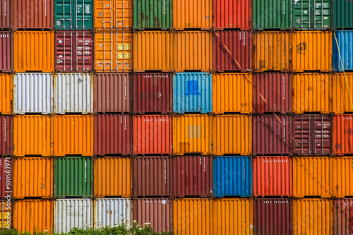 containers in the port of Rotterdam