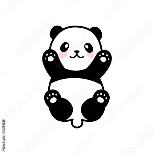 Fototapeta Naklejka Na Ścianę i Meble -  Cute Panda Vector Icon