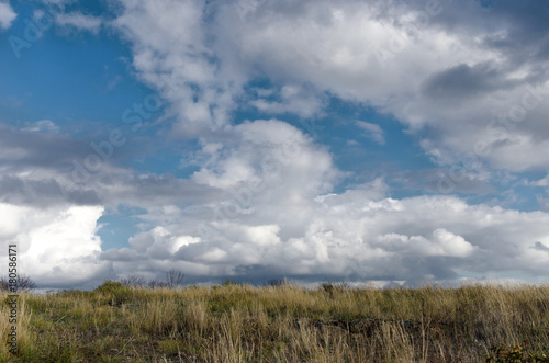 cloudy sky over the fields