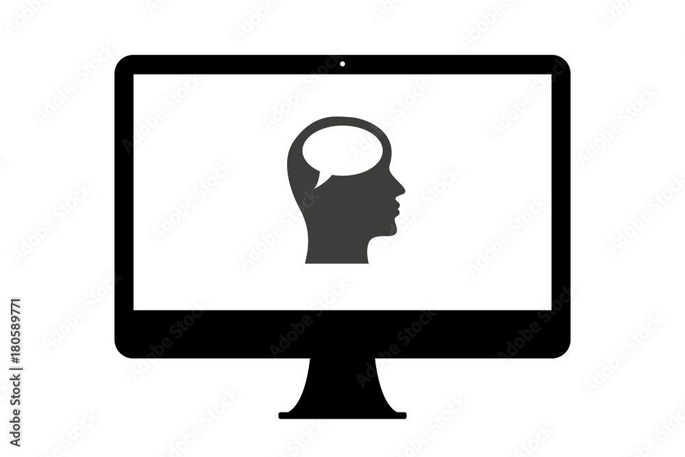 PC - Kopf mit Sprechblase