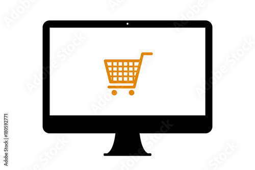 PC - Einkaufswagen - Online-Shopping