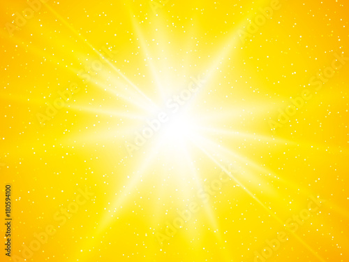yellow sun rays and dots abstract background