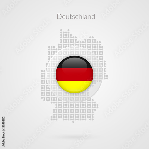 Free Download Deutschland map dotted vector sign. Isolated German flag circle symbol. European country Germany illustration icon for presentation, business, project, sport event, travel, concept, web design, logo - GFXLoad