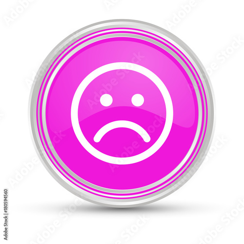 Pinker Button - Unglücklicher Smiley