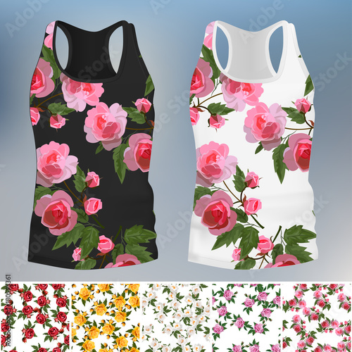 T-shirt with an trendy rose design